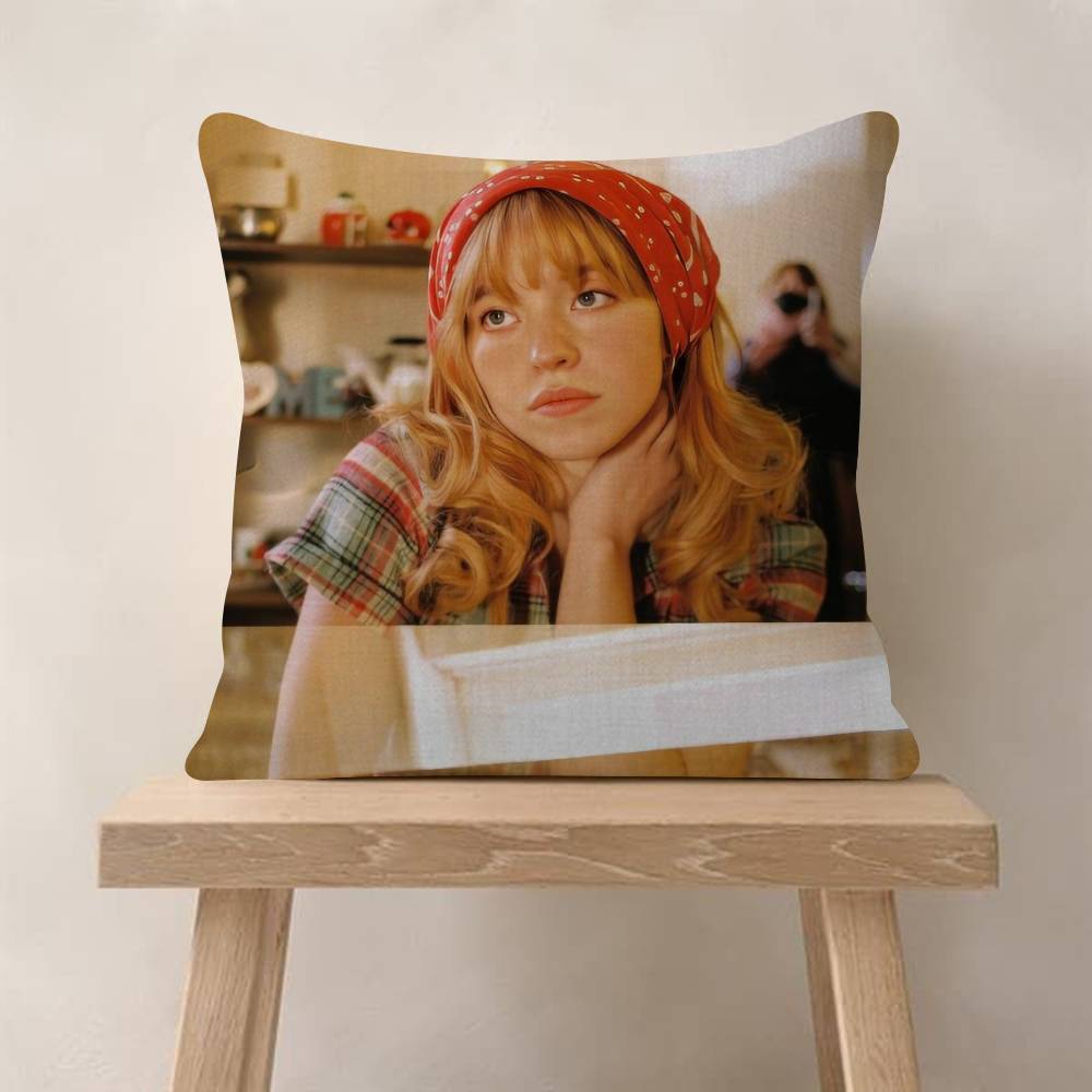 Actor Sydney Sweeney  Cushion Cover Inches Farmhouse Decor Home Throw Pillow Covers for Couch Decorations