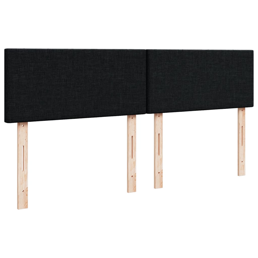 Box Spring Bed with Mattress Black 180 x 200 cm Fabric