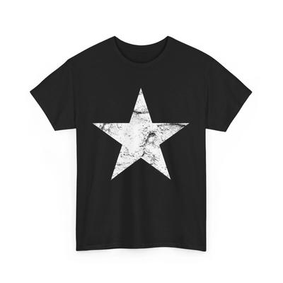 Vintage Star T Shirt, Big White Star Women Men T Shirt