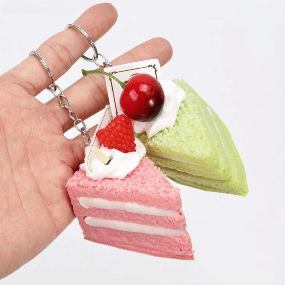 PU Dessert Pinch Toy Slow Rebound Fidget Toy New Triangle Cake Squeeze Toys Key Decoration