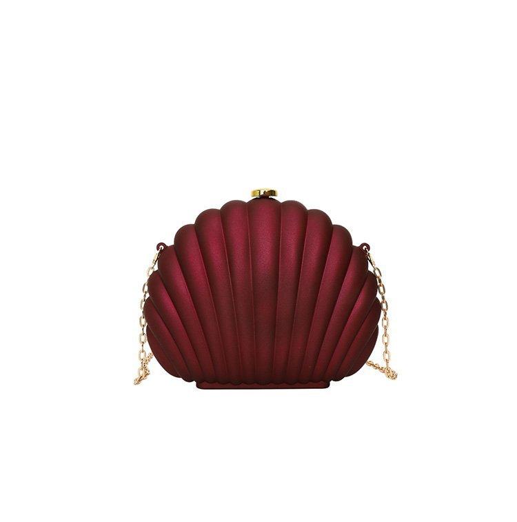 

French Retro Frosted Shell Bag Conch Banquet Box Elegant Versatile Phone Clutch Crossbody Small Bag