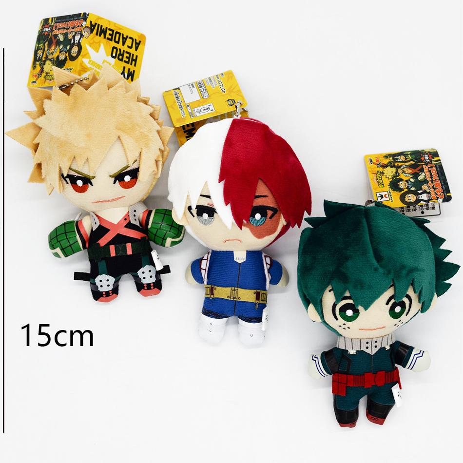 My Hero Academia Plush Toys 15-27cm Izuku Midoriya Katsuki Bakugou Shouto Todoroki Stuffed Dolls Kids Gifts