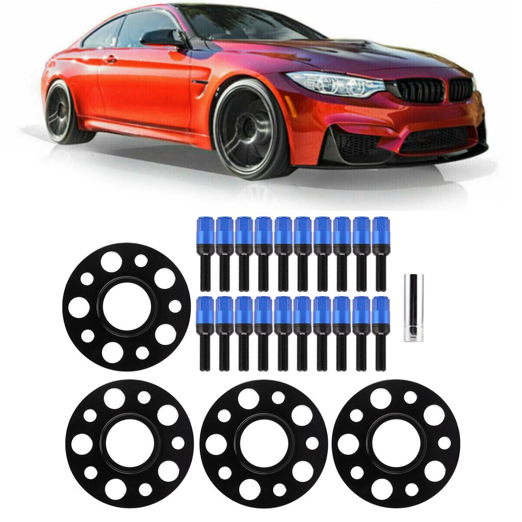 Car Hub Centric Wheel Spacers Kit 15mm 20mm Replacement for W203 C Class C230 C240 C320 C32 2002-2007(Bleu )