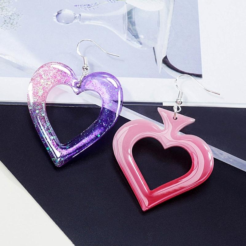 Playing Card Earring Silicone Mold Resin Pendant Mould Epoxy Casting Craft Decor