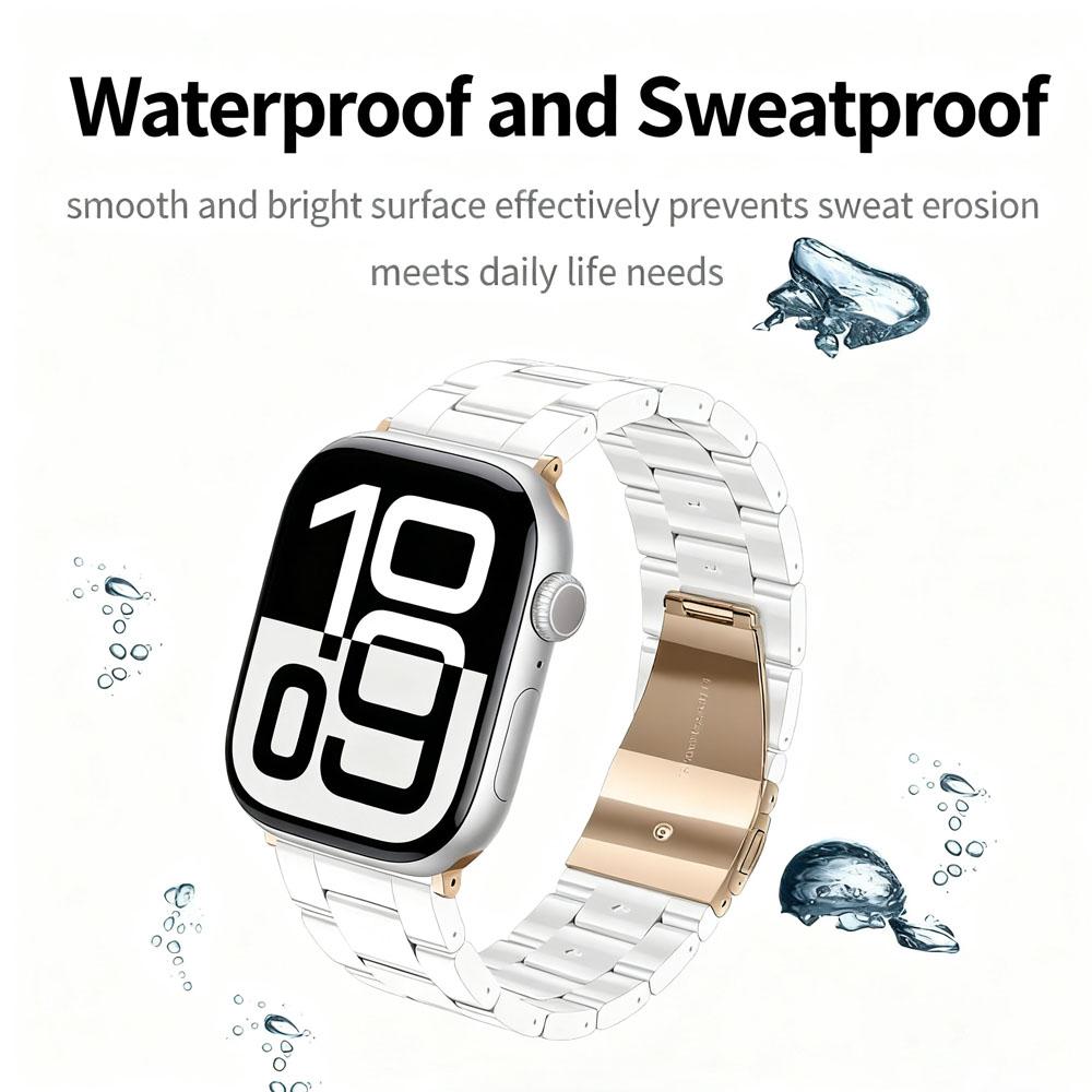 Luxusní pryskyřičný řemínek pro Apple Watch Ultra 3 2 49mm 11 10 42mm 46mm Článkový náramek Iwatch Series 9 7 8 6 5 SE3 45mm 41mm 40mm 44mm