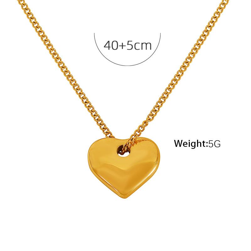 Korean simple lucky little star love necklace sweet versatile small fresh earrings age-reducing women's jewelry set