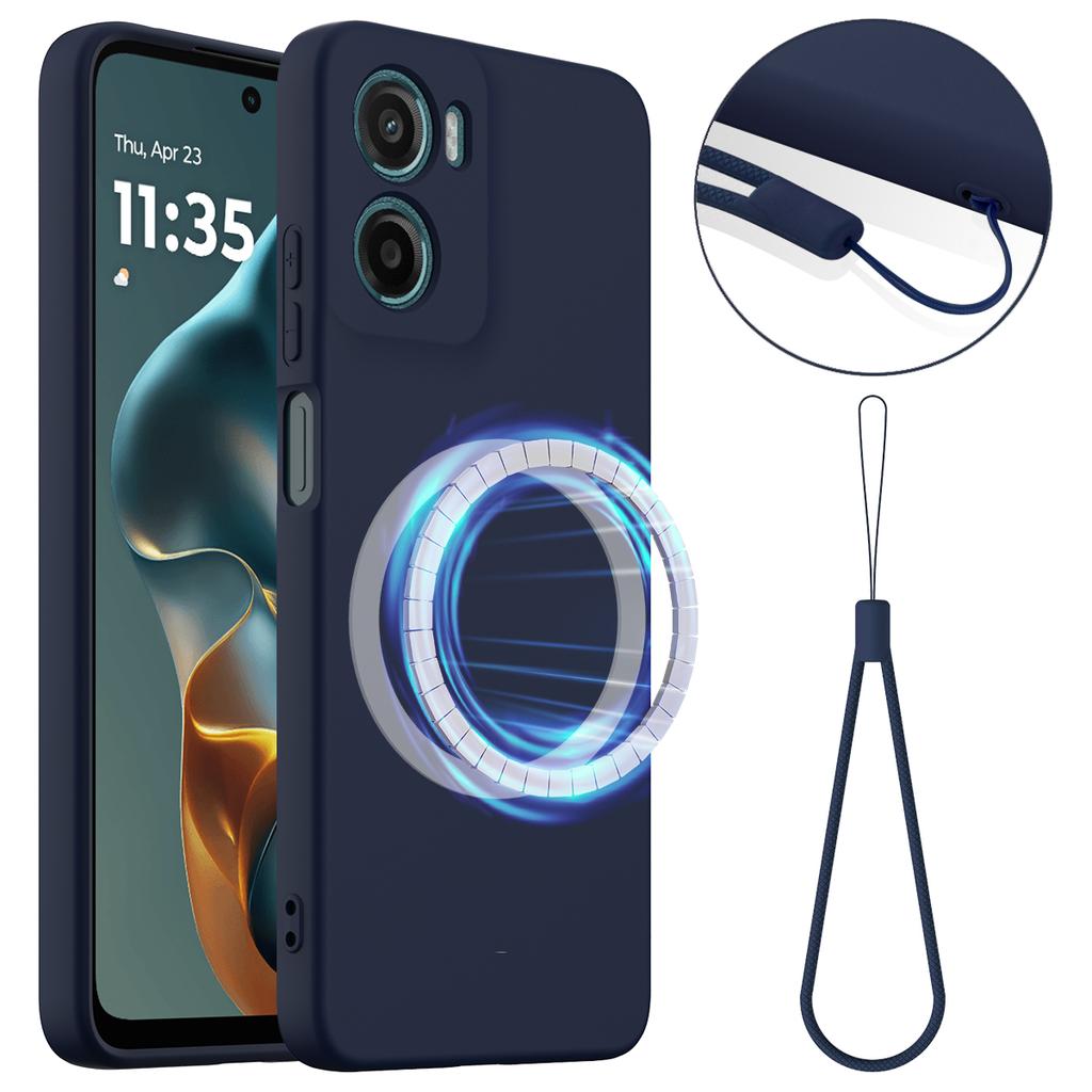 For Motorola Moto G06 Power 4G/Motorola Moto G06 4G Magnetic Case Anti-Drop Liquid Silicone Phone Cover