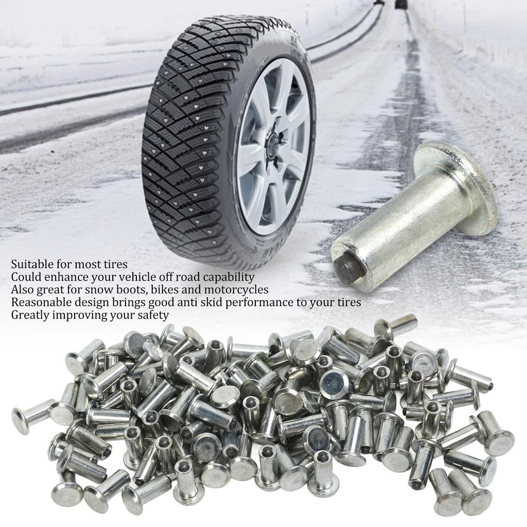 100pcs 14mm Heavy-Duty Universal Carbide Snow Driving Tire Accessories for Cars, Trucks, Forklifts, and Off-Road Vehicles