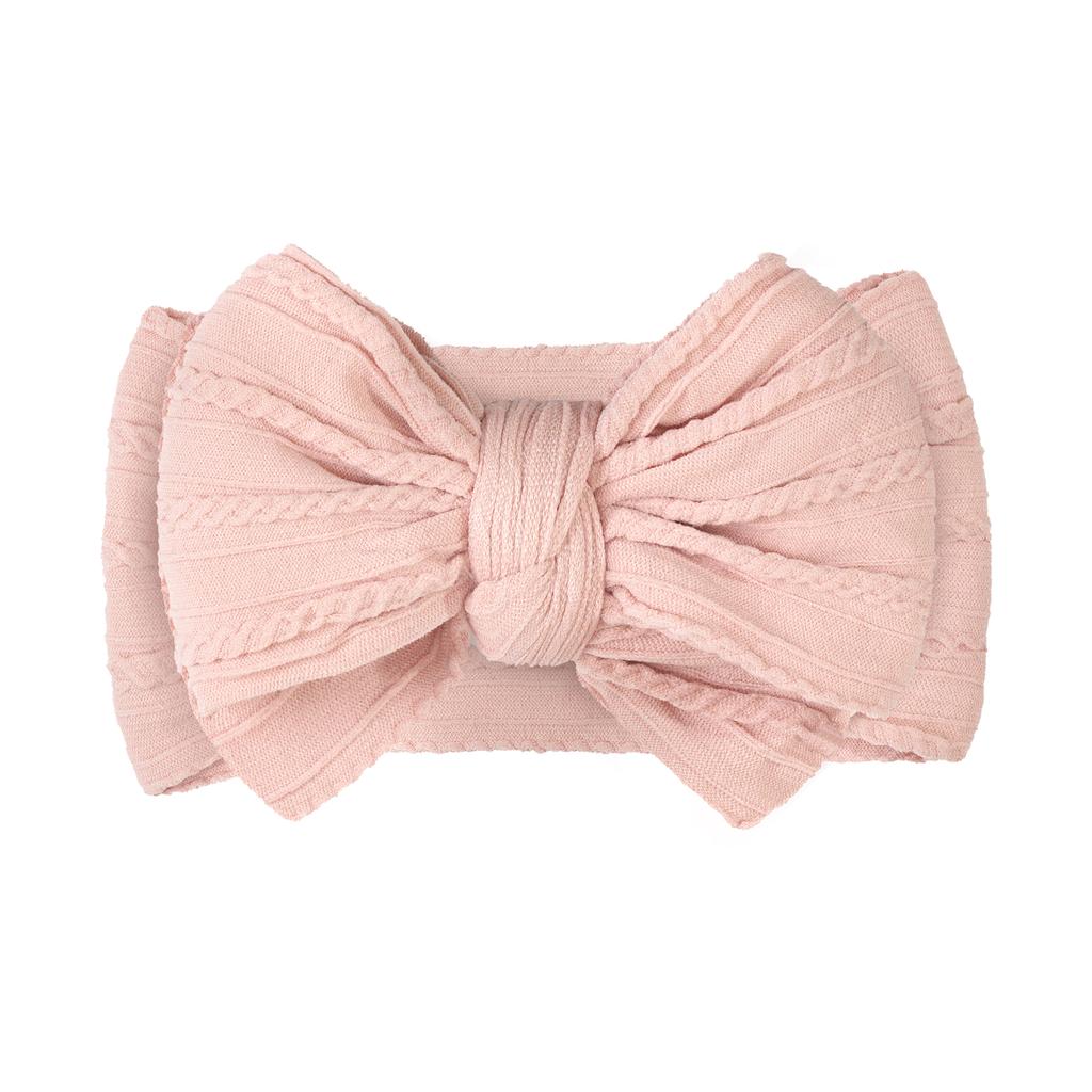 Children's Jacquard Headband Big Bows Newborn Elastic Soft Nylon Headbands For Baby Girl Infant Hair Accessories Kids Headwear