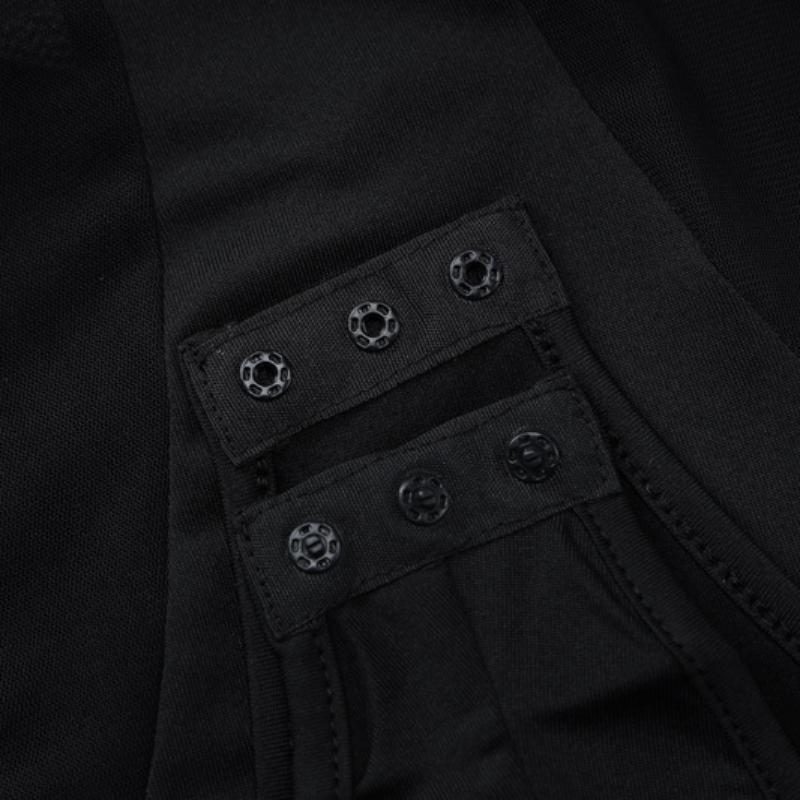 Y2K sexy Mesh-Perspektive-Spleißen hoch taillierter, langärmeliger, eng anliegender Overall für Damen im Frühling und Sommer