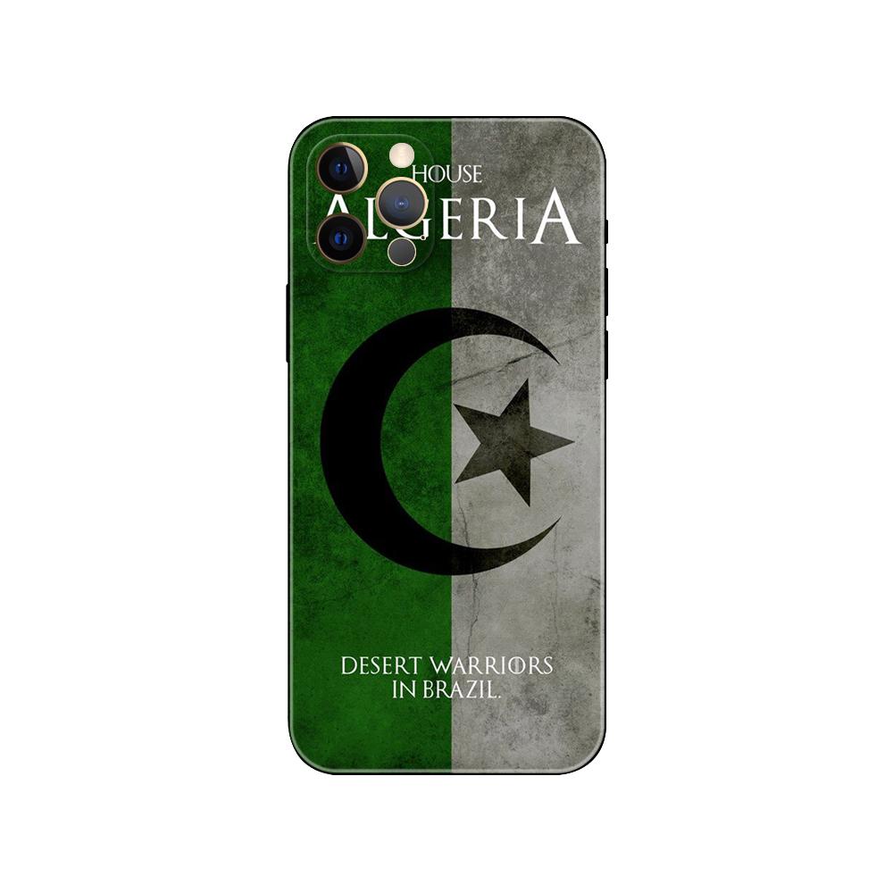 

Чехол для телефона с национальным флагом Алжира для iPhone 5 5S 2020se 6 6s 7 8 plus x 10 XR XS 11 12 13 mini pro MAX, черная задняя крышка из ТПУ iphone 11 pro
