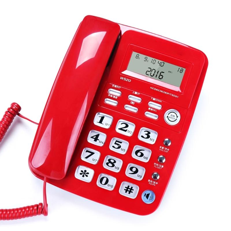 Office Desk Phone With Caller Display Easy Calling Speakerphone Lightweighted Plastic Construction