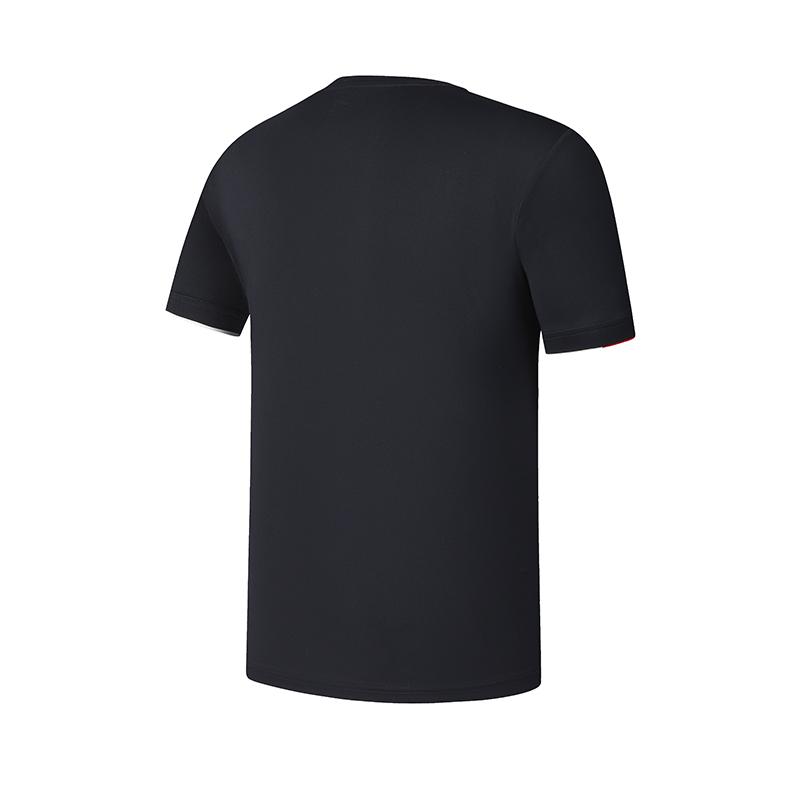 FILA Tennis Series Simple Nautical Casual Daily Versatile Comfortable Knit Short Sleeve T-Shirt Men Tops Navy-Blue A51M523101F-NV