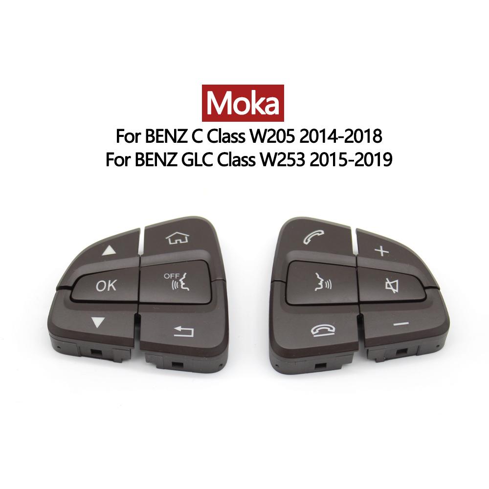 W205 W253 Car Steering Wheel Switch Button Volume Phone Multi-function Switch Buttons For BENZ C GLC Class C180 C200 C300 GLC300