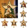 Weihnachtsbaumspitze Christlich Faux Perlen Kunst-Kit, DIY Glaube Krippe Feiertagsstern Dekoration für Basteldekoration, Handgefertigter Perlenbaumspitzenornament Weihnachten
