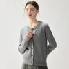 Elegant Twisted Cable Cashmere Cardigan - 2026 Autumn/Winter Women's Round Neck Thick Base Layer, Loose yet Slimming Outerwear