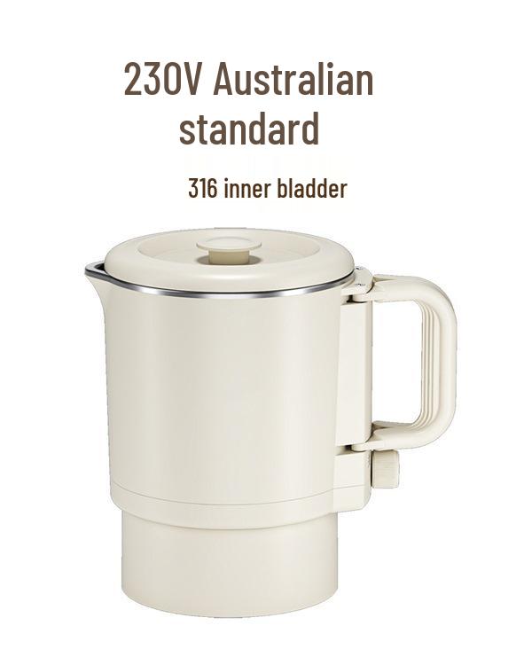 Portable Stainless Steel Folding Travel Kettle, Compact One-Person Electric Hot Water Kettle, Easy to Store.