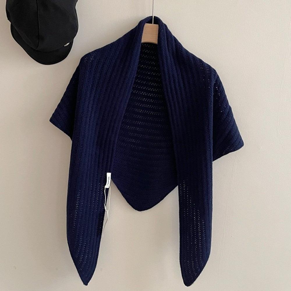 New Soft Knitted Triangular Scarf Windproof Coldproof Shawl Multi-functional Knitted Fake Collar Gift