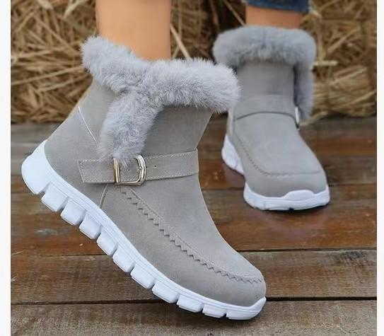 Winter Women Warm Snow Boots Casual comfortable Shoes New Short Plush Suede Ankle Boots Flats Fashionable versatile Sport shoes