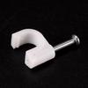 100 Pcs New Rg59 Coax Cat5 Cat6 Cable Wire Clips Nail Clamps Straps Tacks White 6Mm