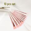 Disponible: Ensemble de 10 Pinceaux de Maquillage Licorne en Cristal – Manche Spiralé Transparent pour Poudre & Blush.