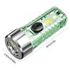 Small Led Flashlight USB Torch Light Red Blue Keychain Led Light 5 Brightnesses 3 Glows 3 Special Flash Luminous Mini Light