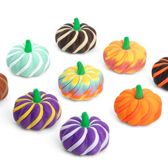 Pumpkin Spinner Decompression Toy 3D Printed Stress Relief And Anxiety Reduction Fidget Toy Smooth Spin And Stretch Sensory Toy for Office