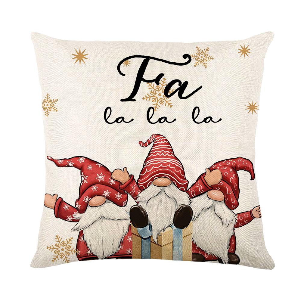 Christmas Pillow Case Christmas Plaid Decoration Sofa Living Room Pillow Case Linen Pillow Case