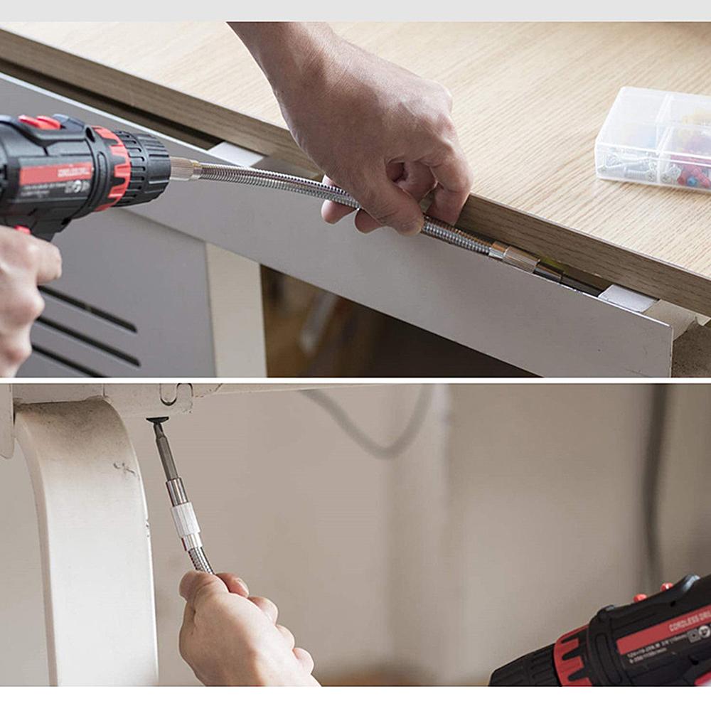 Metal Flexible Shaft 300/400mm Metal hose Power Tool Accessories Extention Screwdriver Bits Holder Drill Connect