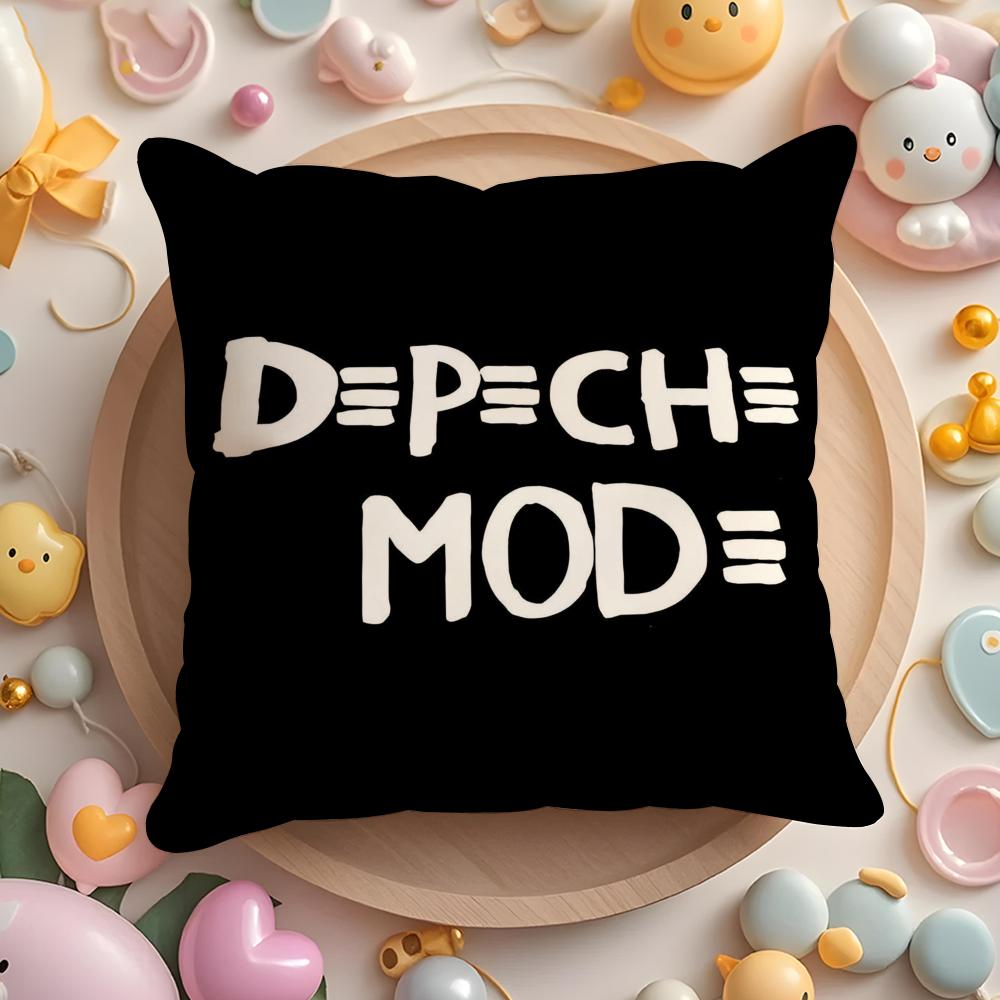 Rock Band D-Depeche Mode Cushion Cover Plush Fabric Soft Double-Sided Printed Sofa Pillow Case Colorfast Home Decor Gift