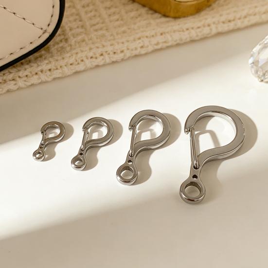 Carabiner Clip Pendant Clasps Spring Ring Jewelry Clasps Titanium Alloy Necklace Connector for Jewelry Bracelet Making