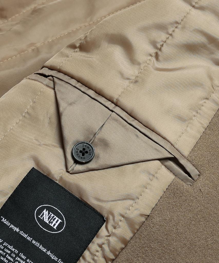 Lemain Second Wool Blend Oversized Single Coat [Beige]