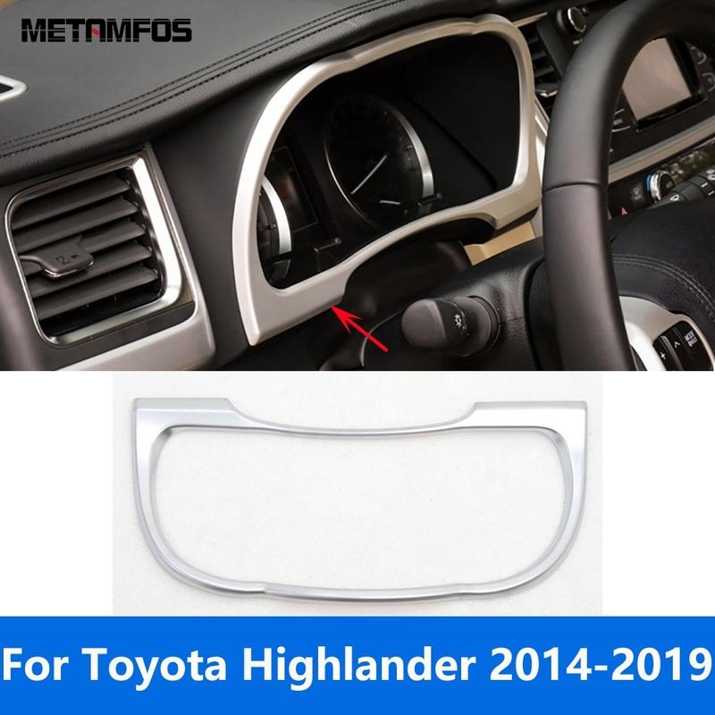 Accessories For Toyota Highlander 2014-2016 2017 2018  Matte Interior Trument Board Dashboard Cover Trim Decoration Frame