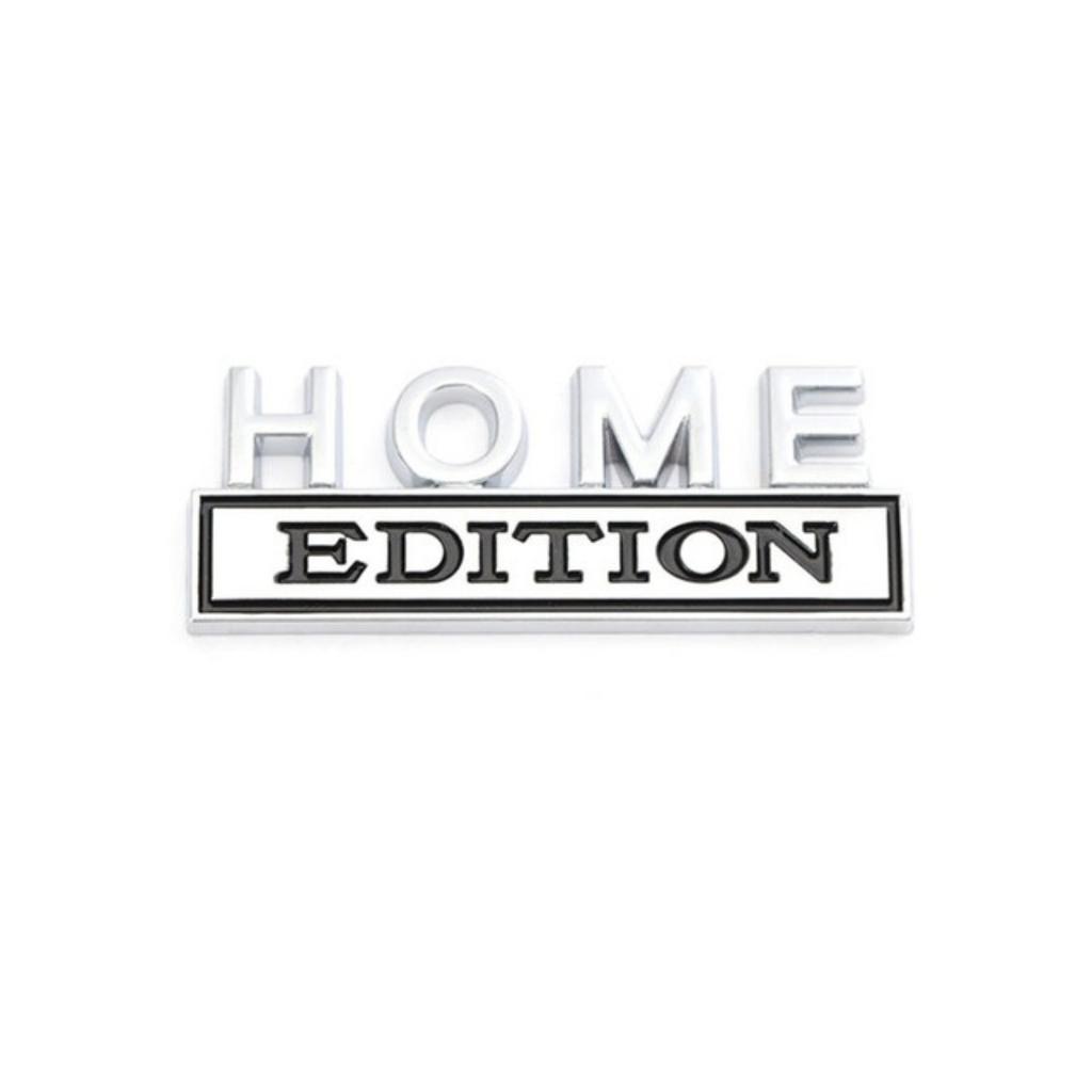 1Pc 3D Metal Home Edition Logo Car Front Grille Badge Side Fender Rear Trunk Emblem Sticker Decal