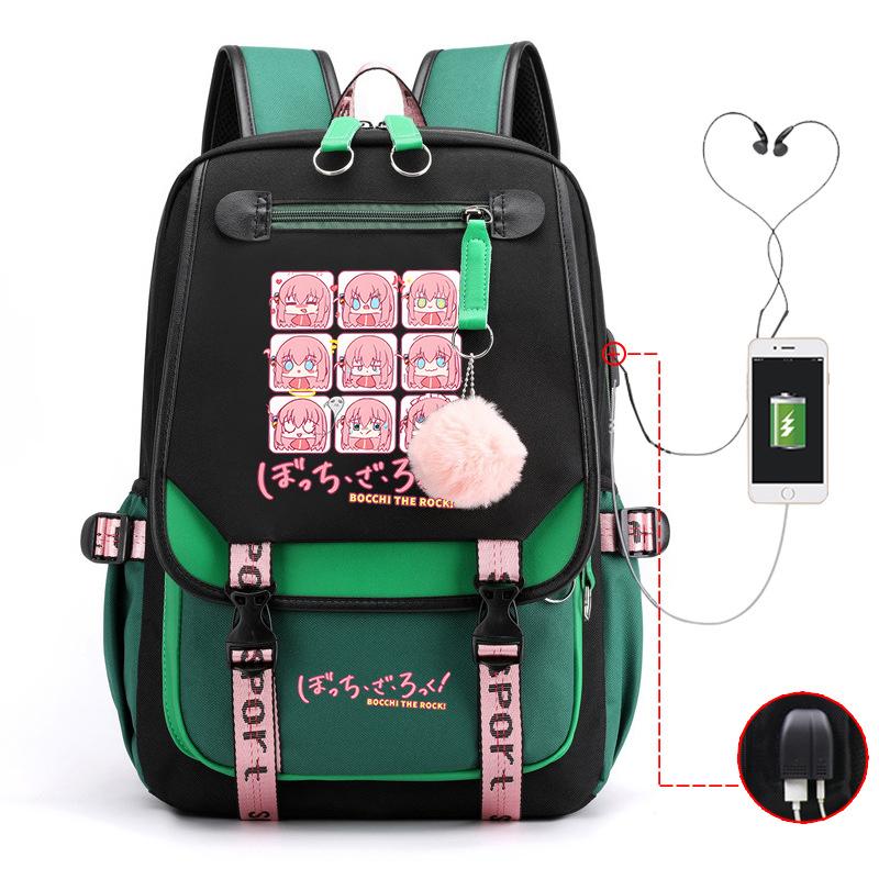 Large Capacity Schoolbag with Shoulder Strap; Student Three-piece Pencil Case Set