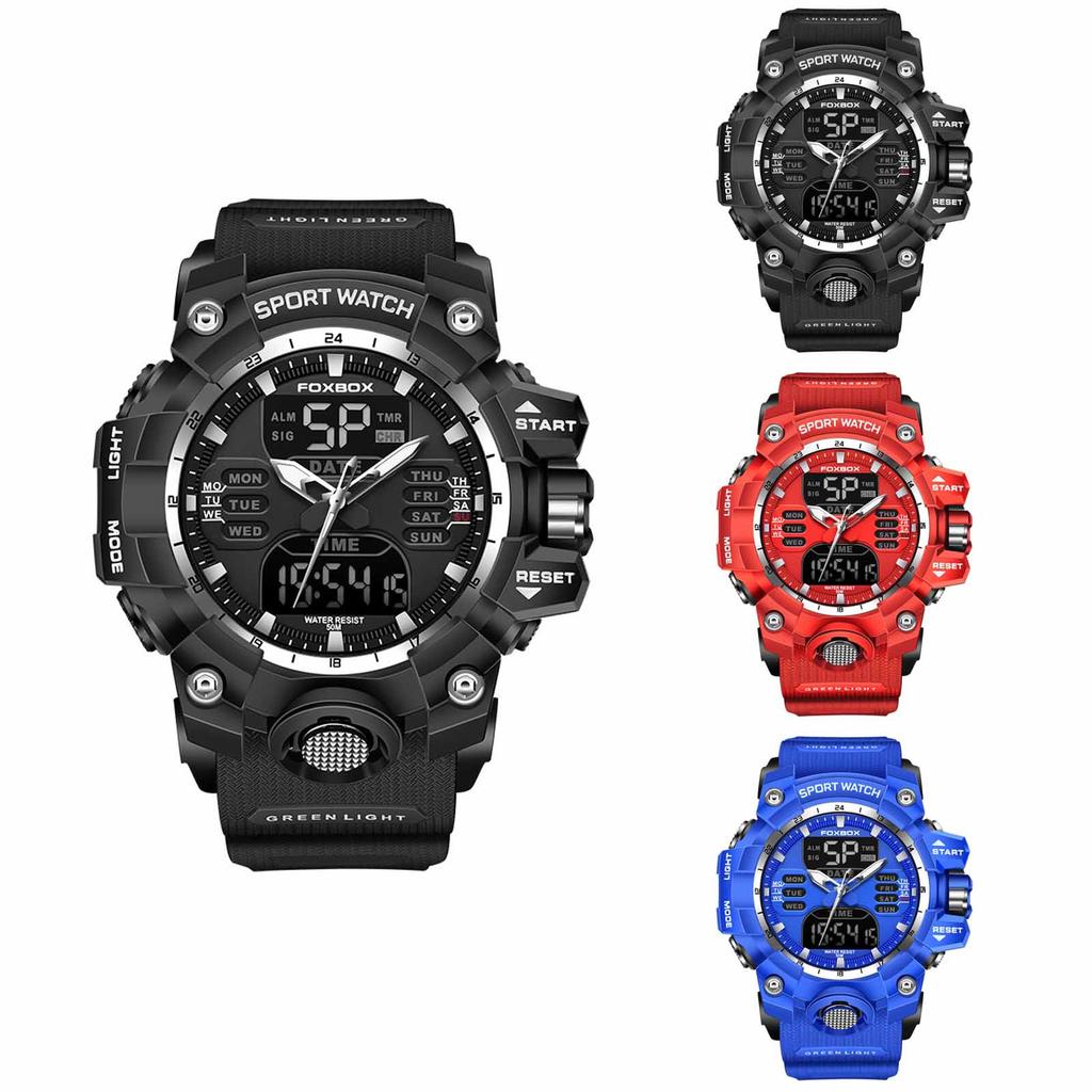 Men's Waterproof Luminous Running Alarm Clock Watch