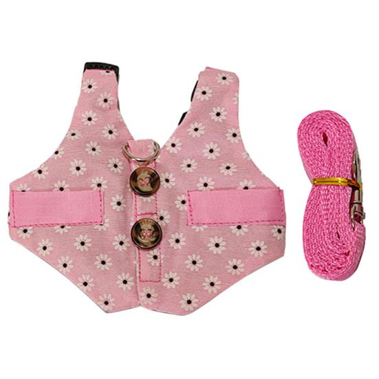 Rabbit Harness Gentleman Fabric Pet Vest Design Leashes Walking Safety Chest Strap
