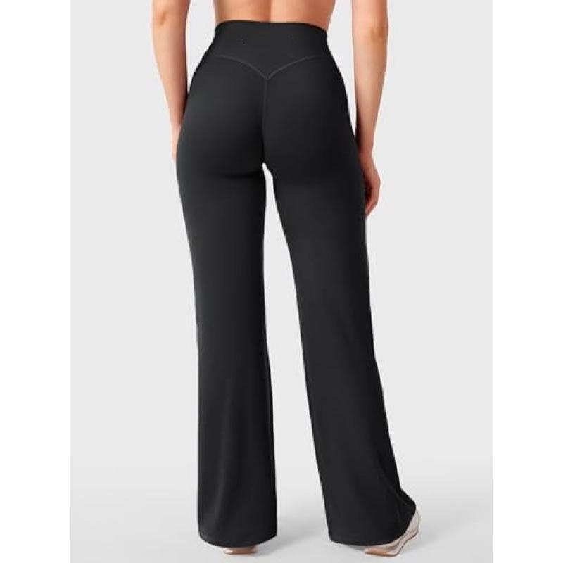 Cross V-Waist Wide-Leg High Elasticity Quick-Dry Yoga Pants for Pilates and Dance
