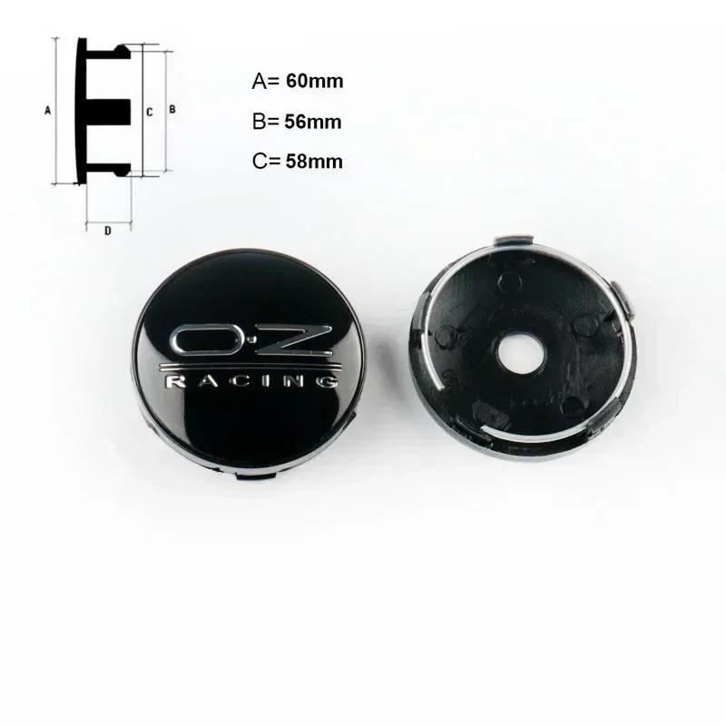 6 COLORS 60MM OZ Racing Car Wheel Center Hub Caps Car Emblem Badge Logo Wheel Center Cap Label Car Styling Accessories