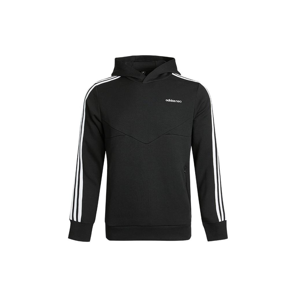 Adidas Neo Sports Casual Hooded Pullover Sweatshirt Men Sweatshirt Black GQ2868