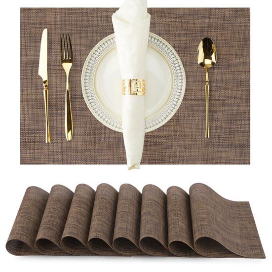 Heat Resistant Placemats Reusable Wear-Resistant Stain-Proof Table Non-Slip Heat-Insulating Mats Protectors for Dining
