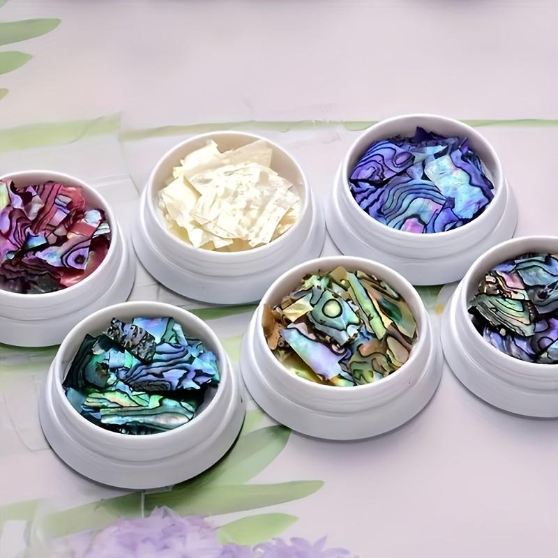 Ultra-Thin Abalone Shell Sheets, Natural Paua Shell Nail Art Decoration, Rainbow Color Nail Design Thin Sheets for DIY Nail Art Accessories