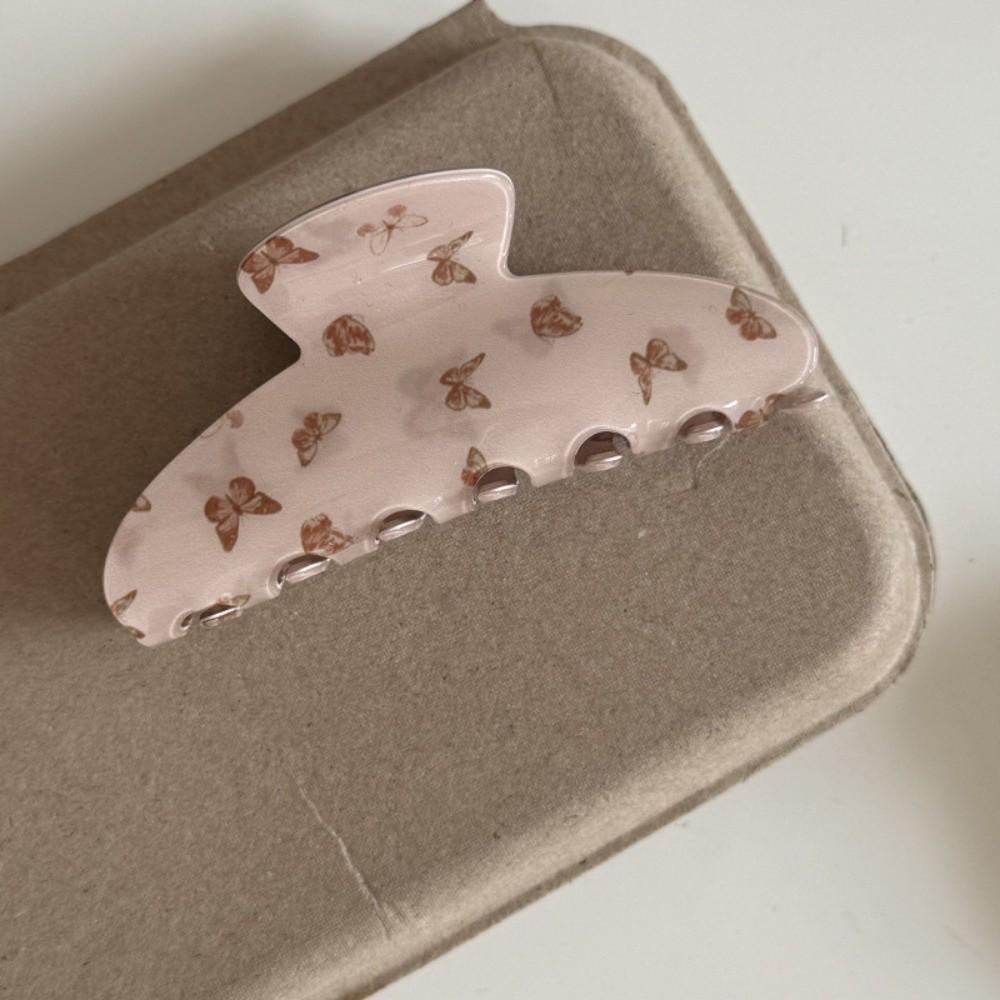 Pink Hair Claw Clip Butterfly Print Large Claw Clip New Hair Clip  Headdress