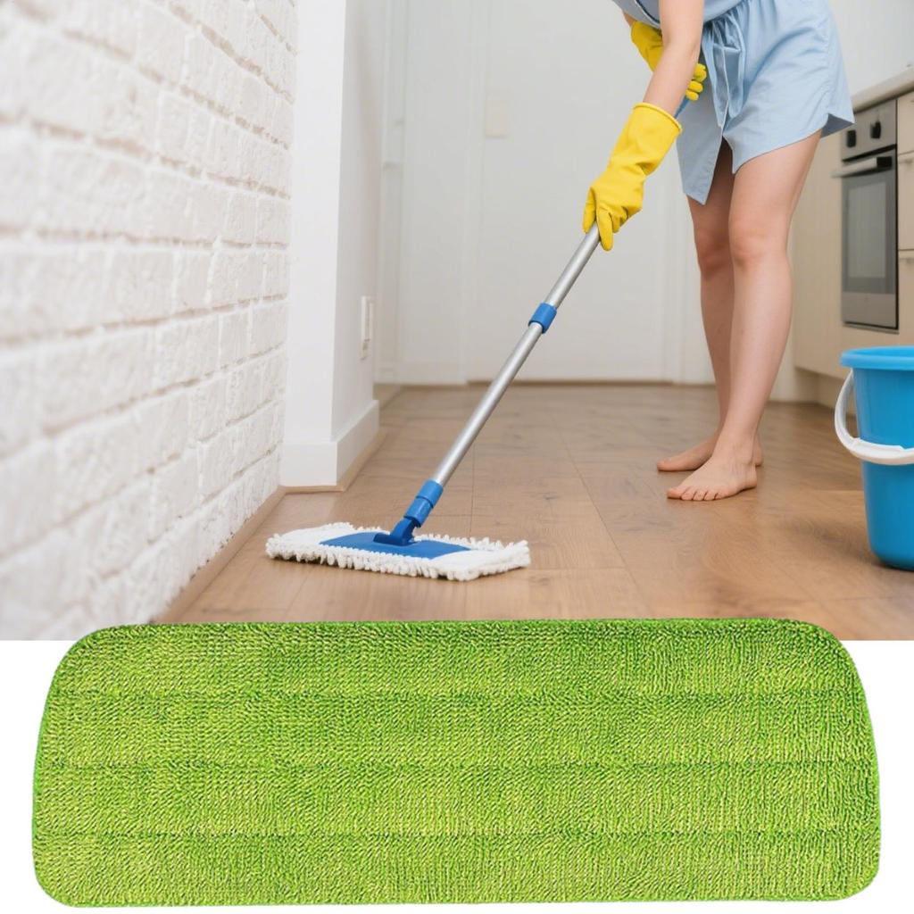 Mop Pads Reusable Microfiber Floor Wiper Cloth Foldable Mop Cloth Replacement For Commercial Bathroom Living Room Hardwood