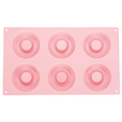 6 Cavity Silicone Donut Baking Pan Tray Nonstick Cake Biscuits Mold Making Tool Kitchen