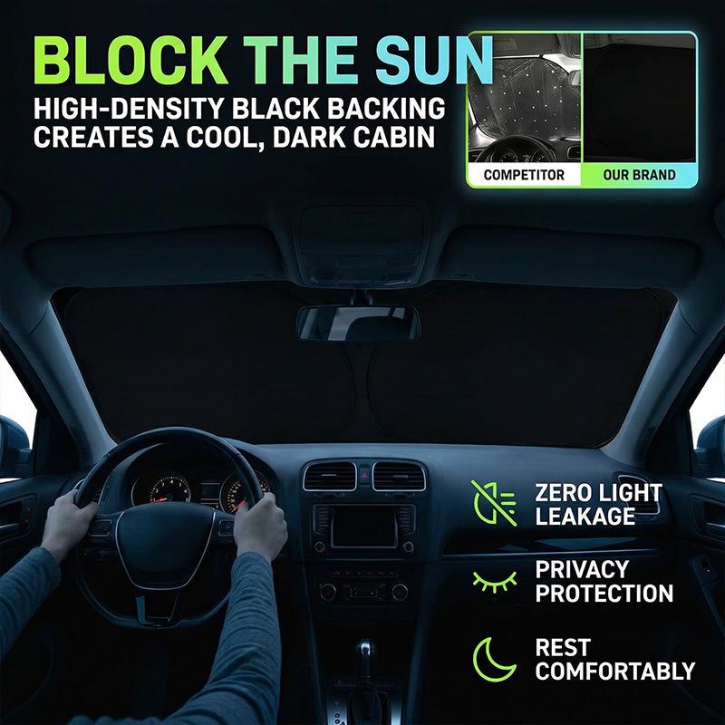 2026 Model Car Windshield Sunshade Umbrella - Heat Insulation & Light Blocking