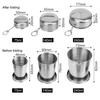 Mini Stainless Steel Portable Outdoor Travel Camping Folding Collapsible Cup Telescopic Mug with Keychain 75Ml /140Ml /240Ml