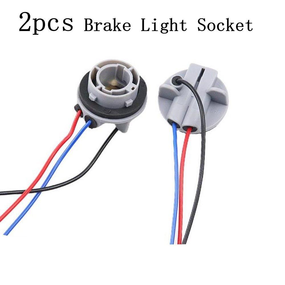 2PCS 1157 Birne Buchse BAY15D Buchse P21/5W Adapter Bremse Licht Buchse