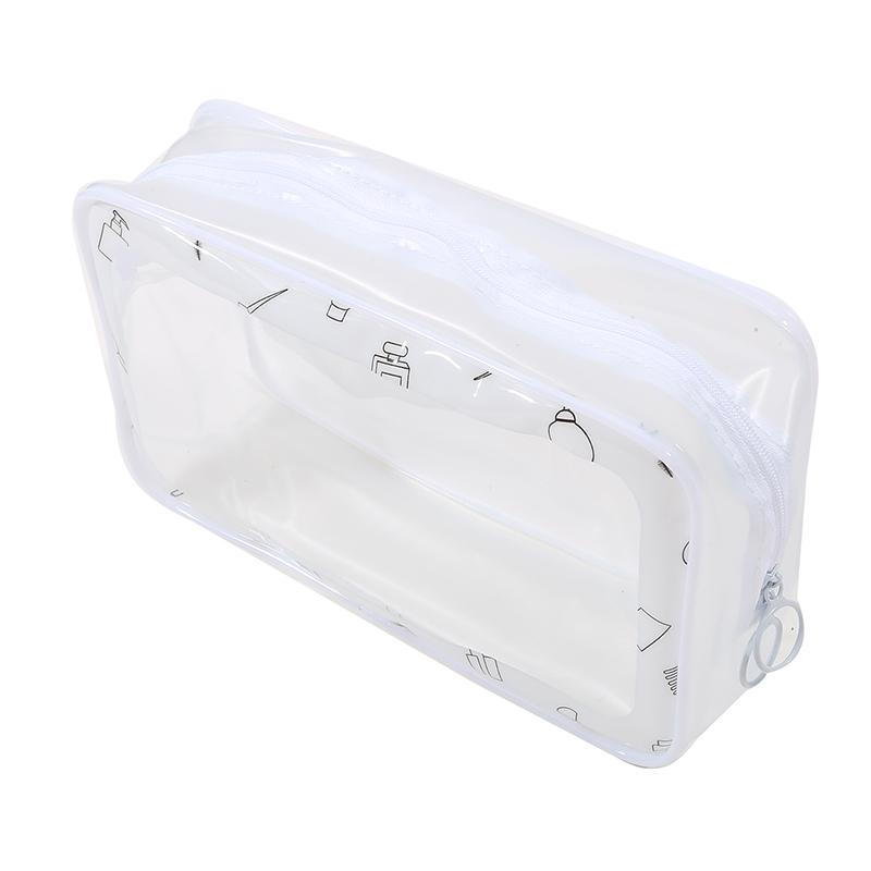 Fashion Transparent PVC Makeup Bag Women's Makeup Storage Bags Wash Bags Travel Storage Bag Waterproof Portable Storage Bags