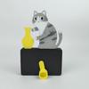 Jijijing Cat Pushing Vase Refrigerator Magnet, 3D Printed Whiskers Holder Pet Memorial Keepsake Decoration, Gift for Cats Lovers